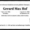 Hof Gerard Max 1926-1995 Todesanzeige